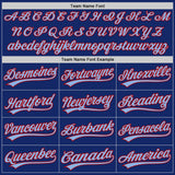 Custom Stitched Royal Light Blue-Red Baseball Pullover Sweatshirt Hoodie