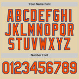 Custom Sand Orange-Royal Authentic Baseball Jersey