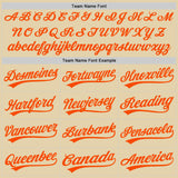 Custom Sand Orange Authentic Baseball Jersey