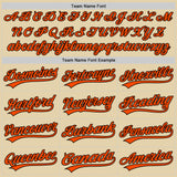 Custom Sand Orange-Black Authentic Baseball Jersey