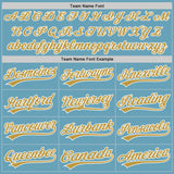 Custom Shadow Blue Old Gold-White Authentic Baseball Jersey
