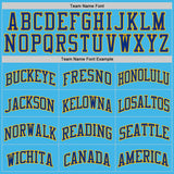 Custom Sky Blue Royal-Gold Authentic Basketball Jersey