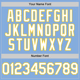 Custom Light Blue White-Yellow Authentic Sleeveless Baseball Jersey