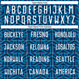 Custom Blue White-Black Sublimation Soccer Uniform Jersey