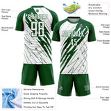 Custom Kelly Green White Sublimation Soccer Uniform Jersey