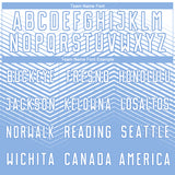 Custom Light Blue White Lines Sublimation Soccer Uniform Jersey