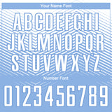 Custom Light Blue White Lines Sublimation Soccer Uniform Jersey