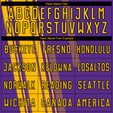 Custom Gold Purple-White Lines Sports Sublimation Soccer Uniform Jersey