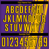 Custom Gold Purple-White Lines Sports Sublimation Soccer Uniform Jersey