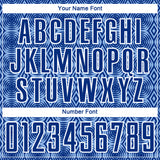 Custom Royal Light Blue-White Geometric Shapes Sublimation Soccer Uniform Jersey