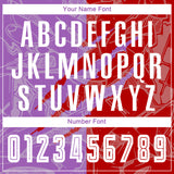 Custom Graffiti Pattern Red-Medium Purple Scratch Sublimation Soccer Uniform Jersey