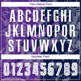 Custom Graffiti Pattern Purple-Navy Scratch Sublimation Soccer Uniform Jersey