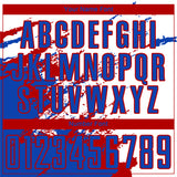 Custom White Thunder Blue-Red Abstract Fragment Art Splash Sports Sublimation Soccer Uniform Jersey