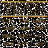 Custom Black White-Old Gold Abstract Network Splash Sublimation Soccer Uniform Jersey