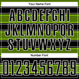 Custom Black Neon Green-White Geometric Shapes And Line Sublimation Soccer Uniform Jersey