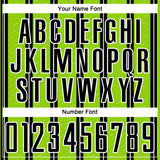 Custom Black Neon Green-White Line Sublimation Soccer Uniform Jersey