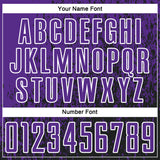 Custom Purple Black-White Abstract Fragment Art Sublimation Soccer Uniform Jersey