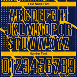 Custom Navy Yellow Lightning Sports Sublimation Soccer Uniform Jersey