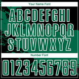 Custom Black Kelly Green-White Splash Sublimation Soccer Uniform Jersey