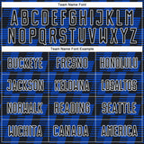 Custom Black Thunder Blue-White Line Sublimation Soccer Uniform Jersey