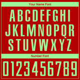 Custom Red Pea Green Sublimation Soccer Uniform Jersey