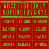 Custom Red Aurora Green Sublimation Soccer Uniform Jersey