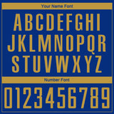 Custom Royal Old Gold Sublimation Soccer Uniform Jersey