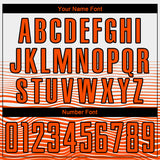 Custom White Orange-Black Gradient Line Sublimation Soccer Uniform Jersey