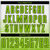 Custom White Neon Green-Black Gradient Line Sublimation Soccer Uniform Jersey
