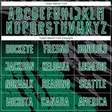 Custom Black Kelly Green-White Gradient Scratch Splash Sublimation Soccer Uniform Jersey