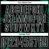 Custom Black Kelly Green-White Abstract Liquid Sublimation Soccer Uniform Jersey