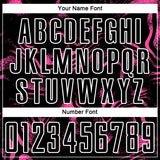 Custom Black Pink-White Abstract Liquid Sublimation Soccer Uniform Jersey