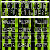 Custom Black Neon Green-White Geometric Shape Sublimation Soccer Uniform Jersey