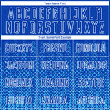 Custom Royal Sky Blue-White Geometric Shape Sublimation Soccer Uniform Jersey