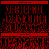 Custom Red Black Geometric Shape Sublimation Soccer Uniform Jersey