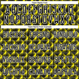 Custom Black Light Yellow-White Geometric Shape Sublimation Soccer Uniform Jersey