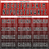 Custom Red Black-White Gradient Line Sublimation Soccer Uniform Jersey