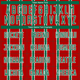 Custom Red Kelly Green-White Stripe Line Sublimation Soccer Uniform Jersey