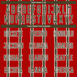 Custom Red Olive-White Stripe Line Sublimation Soccer Uniform Jersey