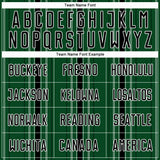 Custom Green Black-White Stripe Sublimation Soccer Uniform Jersey