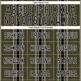 Custom Olive Black-White Stripe Sublimation Salute To Service Soccer Uniform Jersey