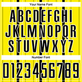 Custom Light Yellow Black-White Stripe Sublimation Soccer Uniform Jersey