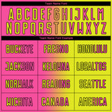 Custom Neon Yellow Pink-Black Sublimation Gradient Fashion Soccer Uniform Jersey