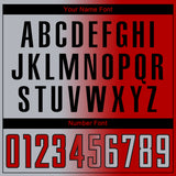 Custom Red Gray-Black Sublimation Gradient Fashion Soccer Uniform Jersey