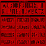 Custom Red Black Gradient Arrow Geometric Shapes Sublimation Soccer Uniform Jersey