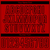 Custom Red Black Gradient Arrow Geometric Shapes Sublimation Soccer Uniform Jersey