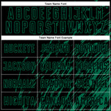 Custom Black Kelly Green Splash Sublimation Soccer Uniform Jersey
