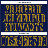 Custom Navy Gold Splash Sublimation Soccer Uniform Jersey