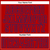 Custom Red Royal Splash Sublimation Soccer Uniform Jersey