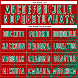 Custom Red Kelly Green-White Splash Sublimation Soccer Uniform Jersey